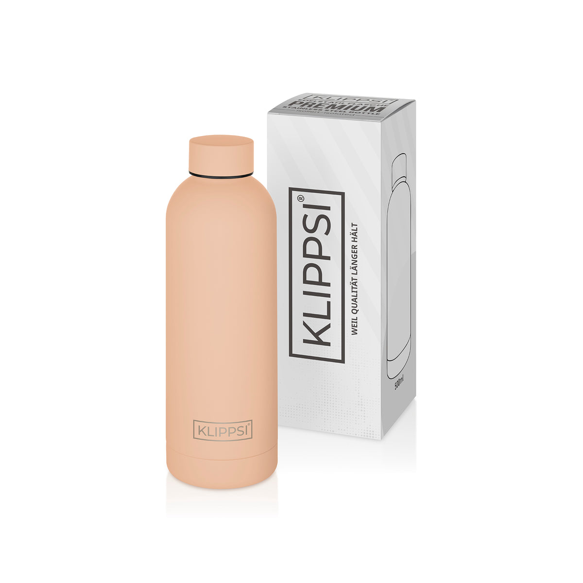 KLIPPSI® Trinkflasche Edelstahl 500ml