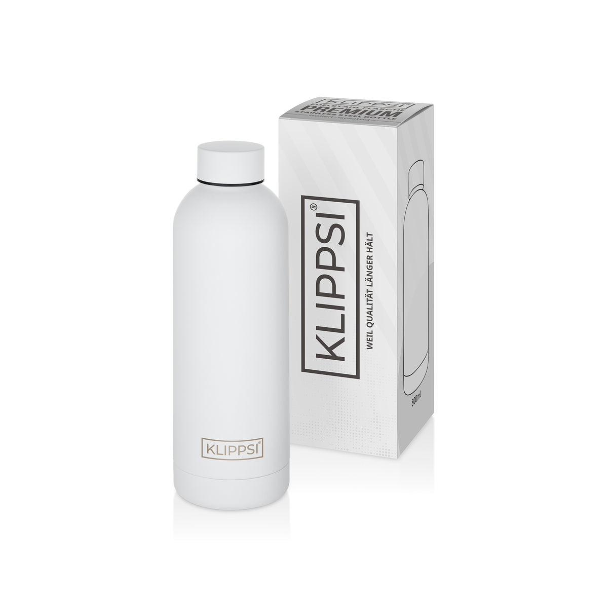 KLIPPSI® Trinkflasche Edelstahl 500ml