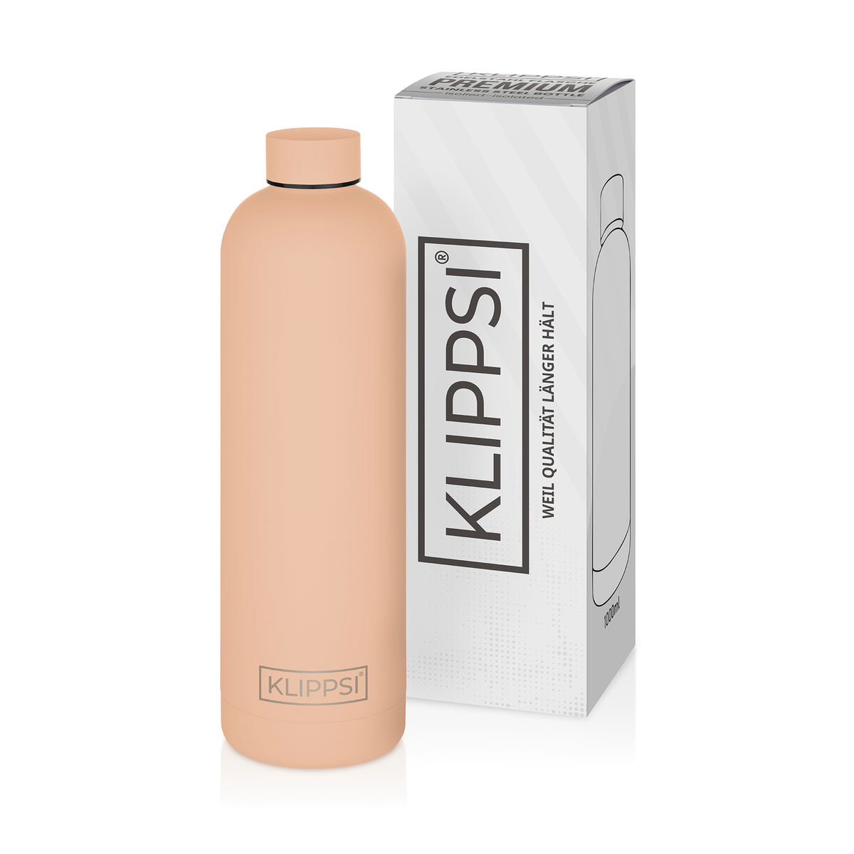 KLIPPSI® Trinkflasche Edelstahl 1000ml