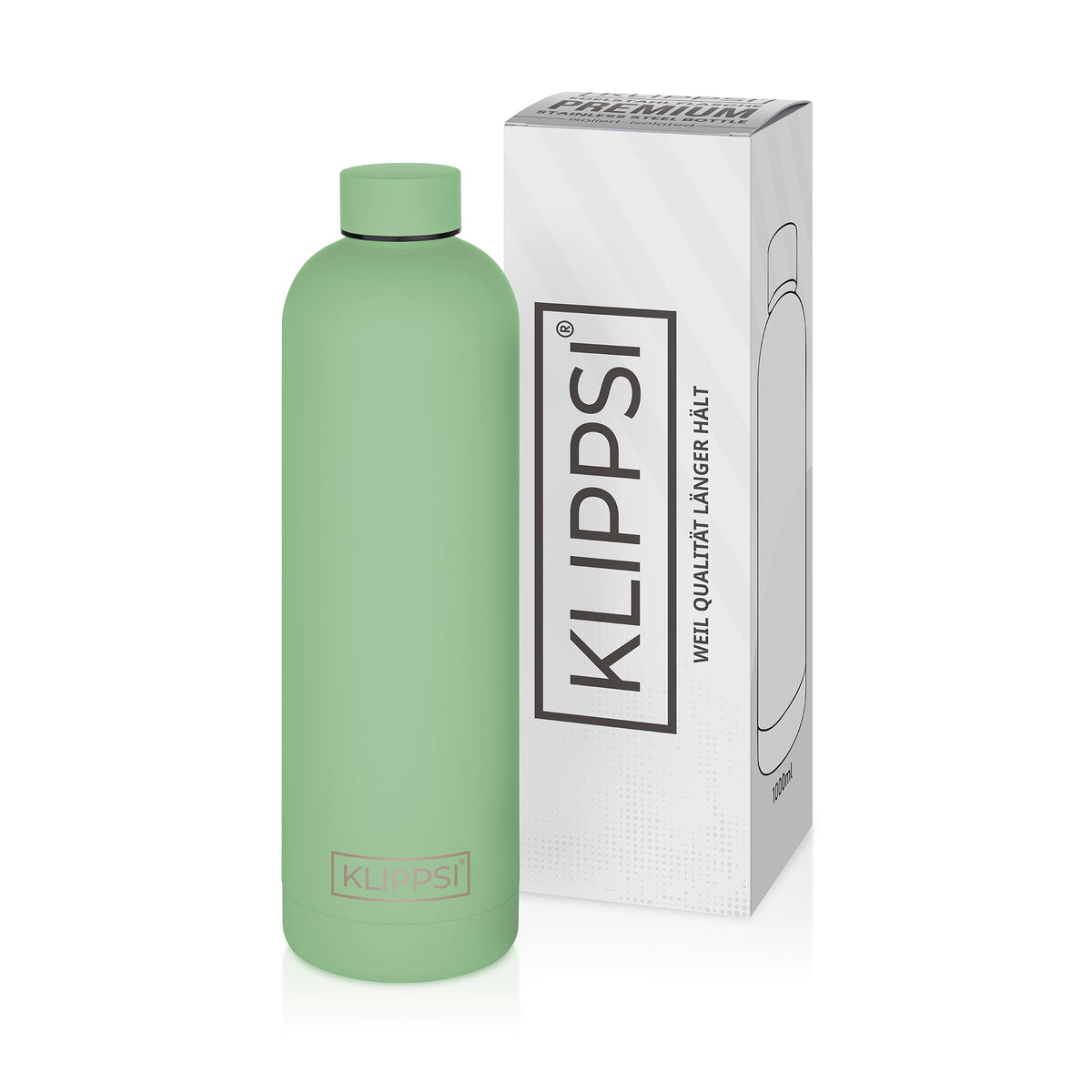 KLIPPSI® Trinkflasche Edelstahl 1000ml