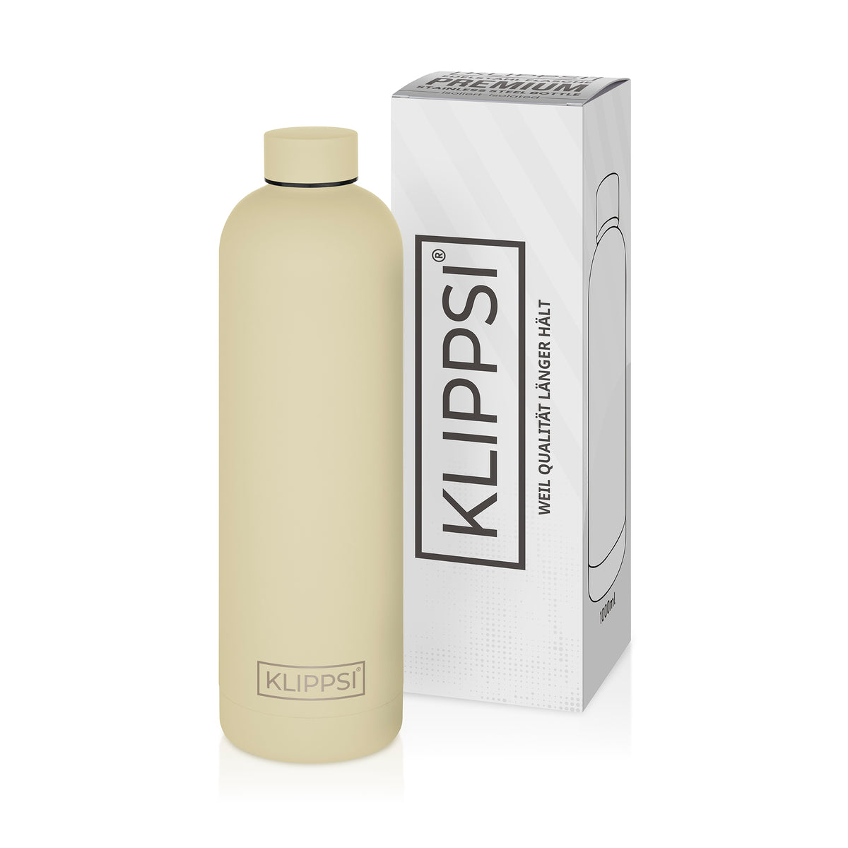 KLIPPSI® Trinkflasche Edelstahl 1000ml