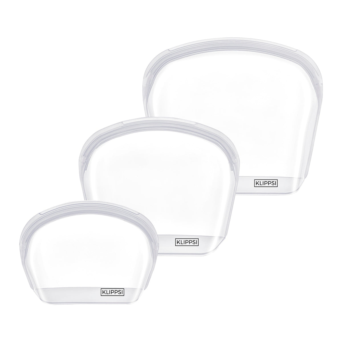 KLIPPSI® Silikonbeutel Set 1000-2000-3500ml - Klippsi