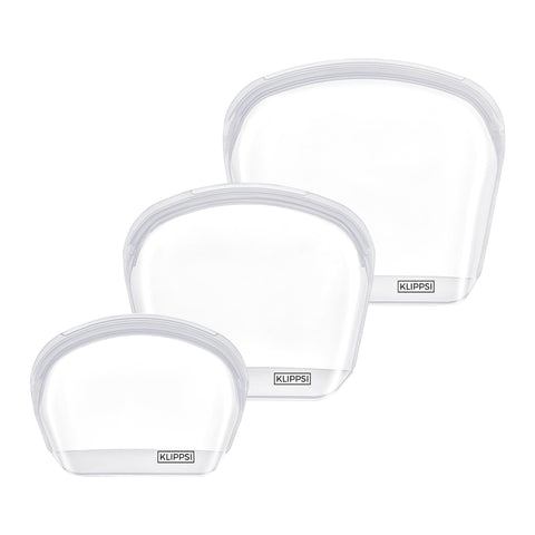 KLIPPSI® Silikonbeutel Set 1000-2000-3500ml - Klippsi