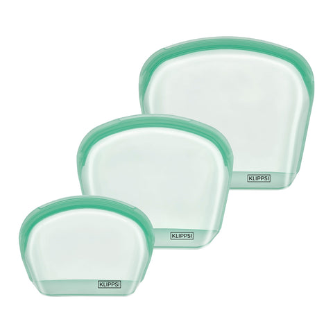KLIPPSI® Silikonbeutel Set 1000-2000-3500ml - Klippsi