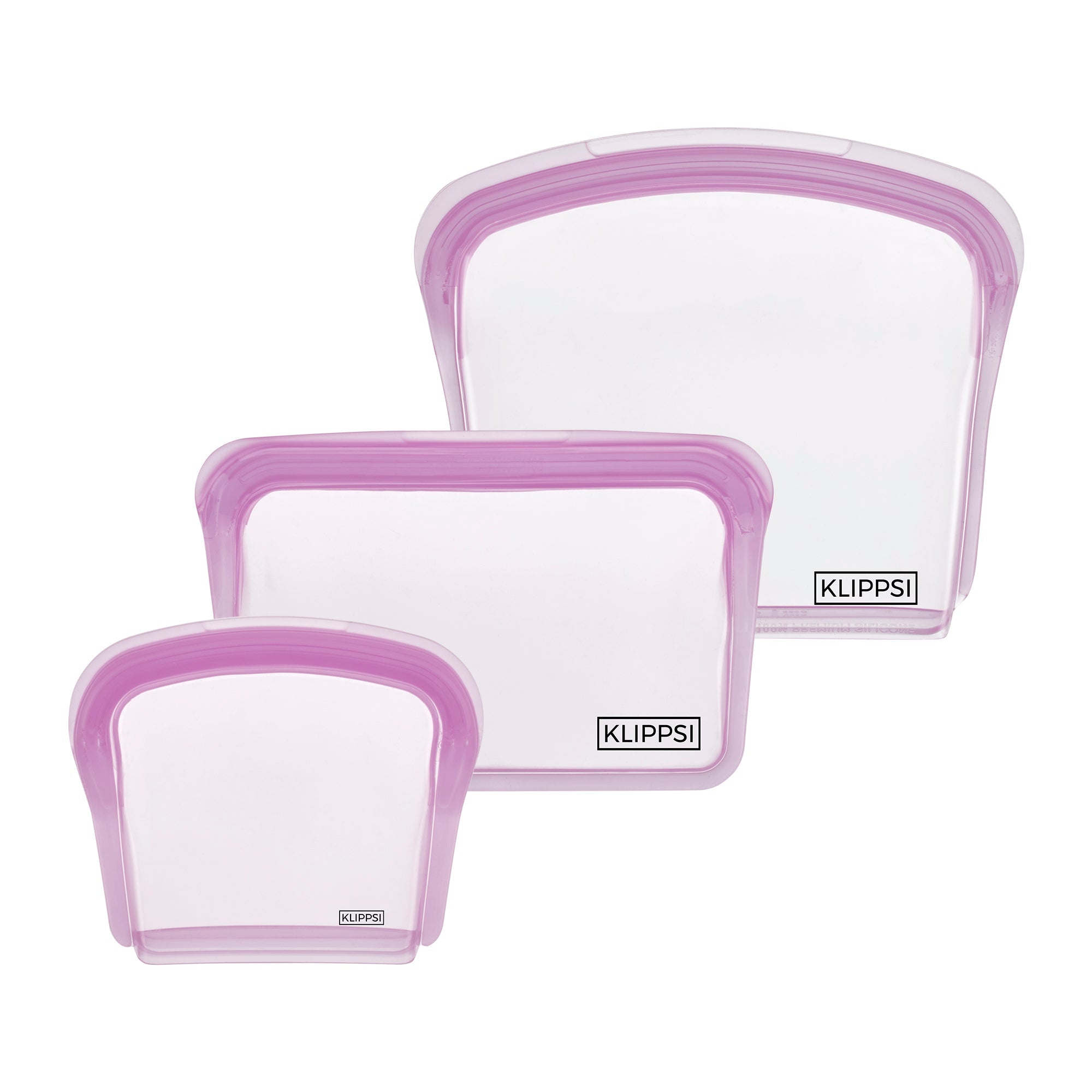 KLIPPSI® Silikonbeutel Set 200-400-800ml - Klippsi