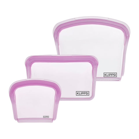 KLIPPSI® Silikonbeutel Set 200-400-800ml - Klippsi
