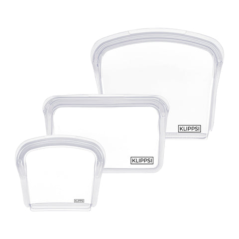 KLIPPSI® Silikonbeutel Set 200-400-800ml - Klippsi
