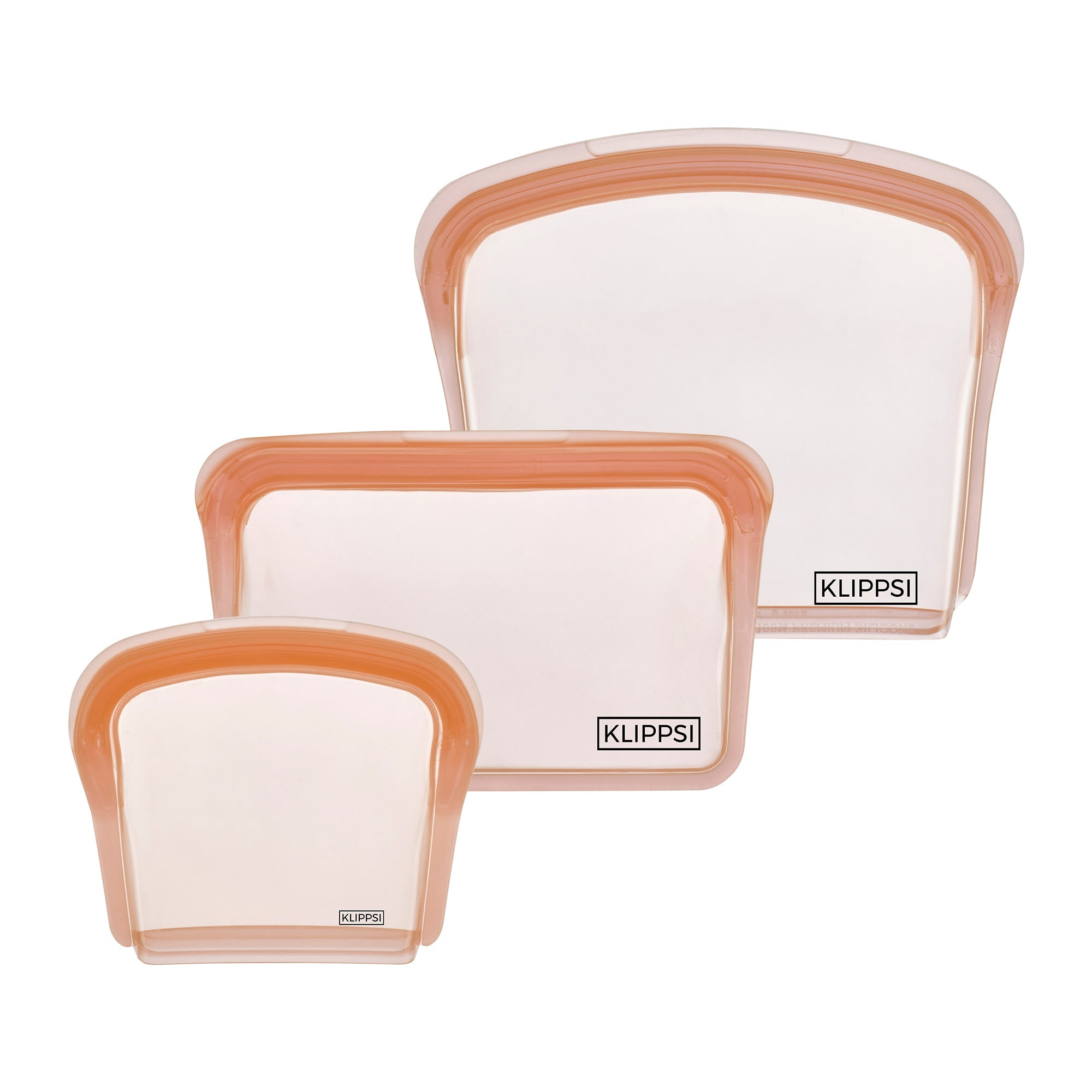 KLIPPSI® Silikonbeutel Set 200-400-800ml - Klippsi