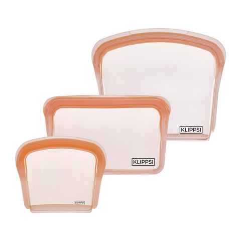 KLIPPSI® Silikonbeutel Set 200-400-800ml - Klippsi