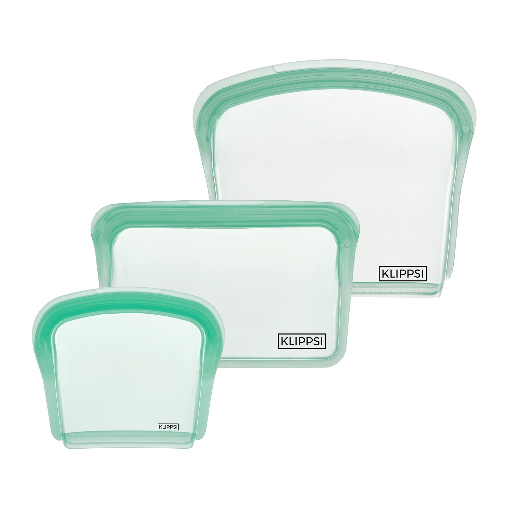 KLIPPSI® Silikonbeutel Set 200-400-800ml - Klippsi